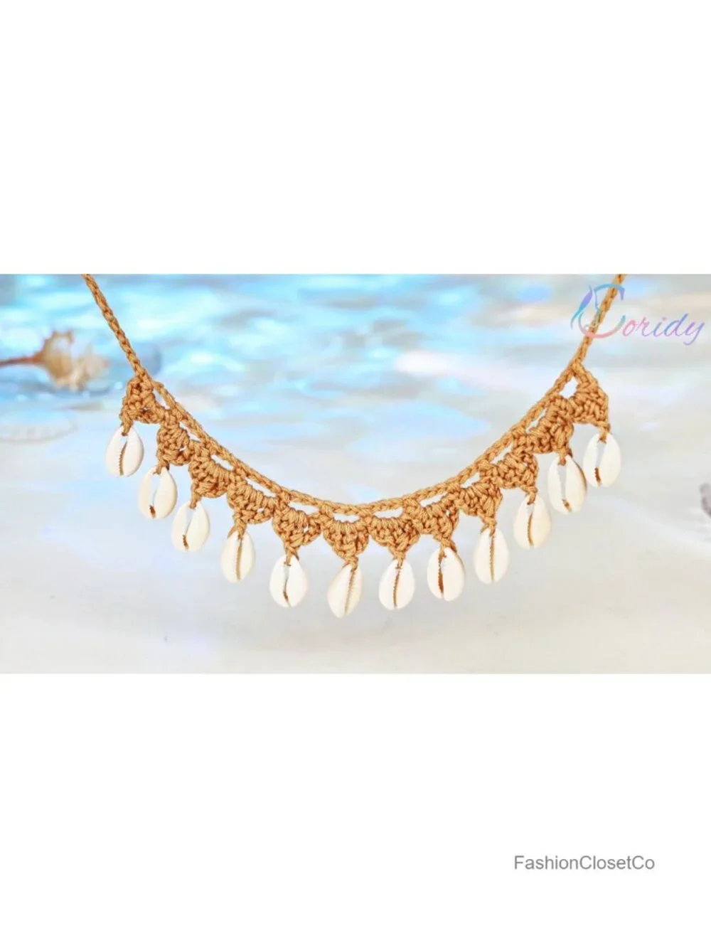 Boho Cowrie Shell Choker Necklace Women Natural Seashell Adjustable
